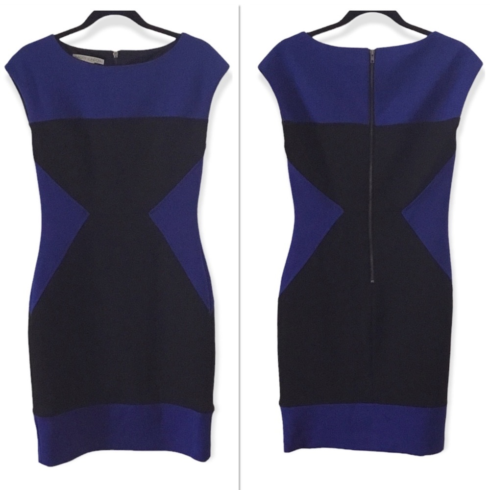 Maggy London Color Block Sheath Dress Size 6 - Picture 2 of 11